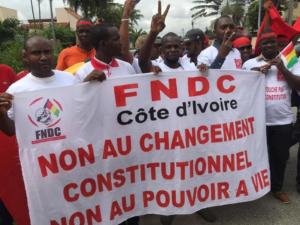 Marche FNDC 14 octobre en Côte d'Ivoire